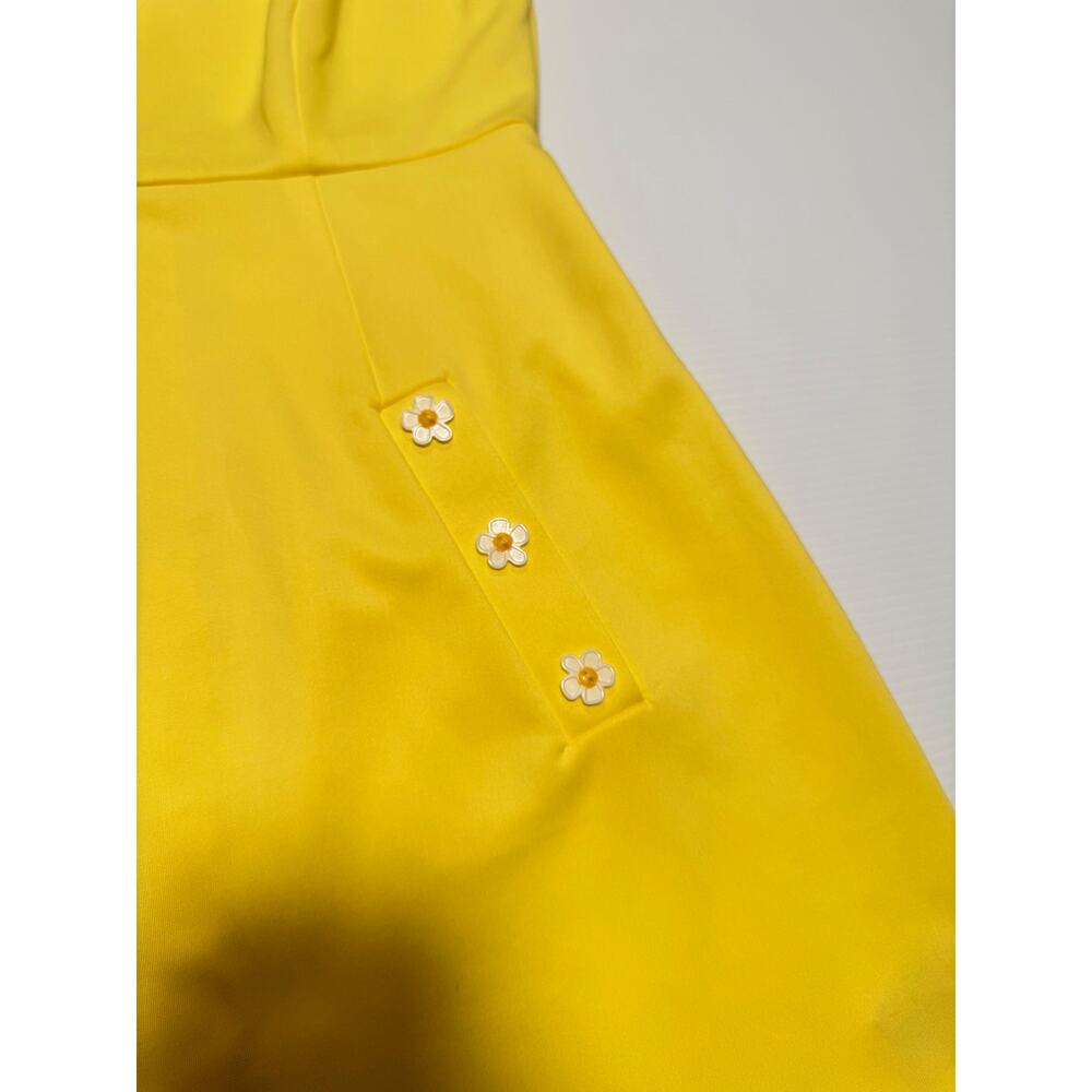 Betsey Johnson A-Line Mini Dress Yellow Women’s 4 Daisy 60s Retro Dopamine - Picture 13 of 16